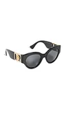 Okulary przeciwsłoneczne - Versace Okulary przeciwsłoneczne VE 4438B Black/Dark Grey 52/22/145 damskie - miniaturka - grafika 1