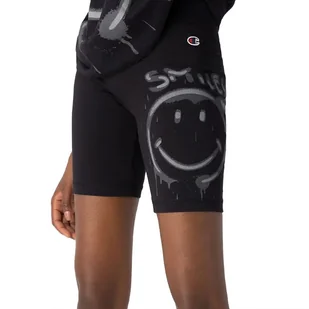 Spodenki Champion 50th Anniversary Edition Graffiti Print Bike Shorts 115938-KK001 - czarne - Spodnie sportowe damskie - miniaturka - grafika 1