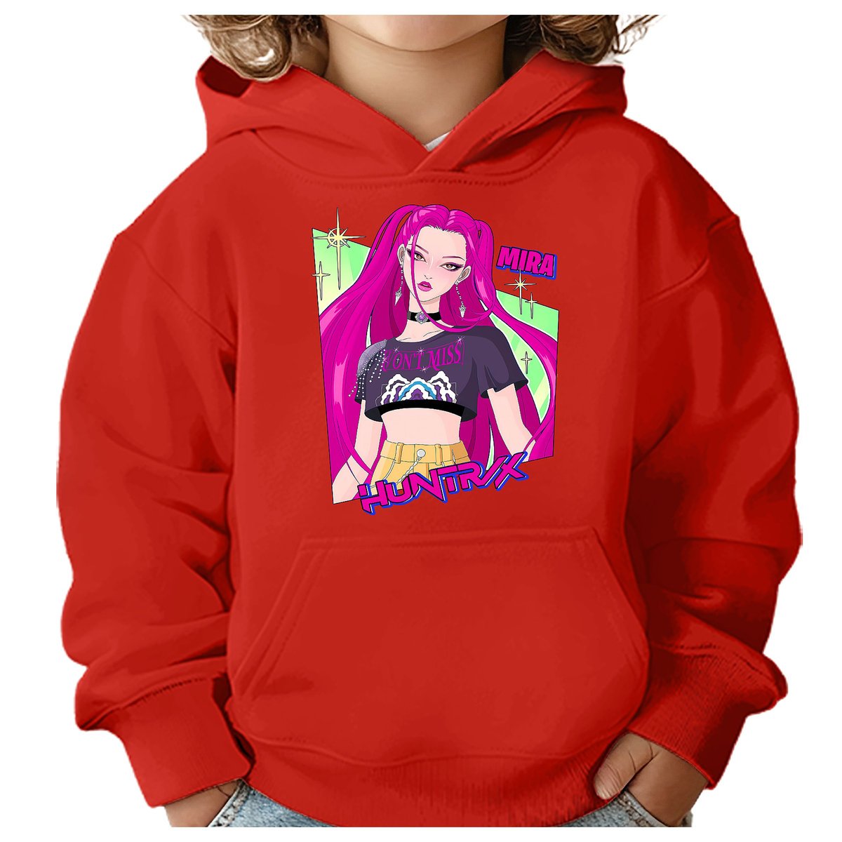 BLUZA DZIECIĘCA HUNTRIX MIRA KPOP 110-116 Z KAPTUREM BAWEŁNIANA JAKOŚĆ