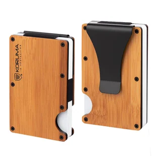 Aluminiowe etui antykradzieżowe na karty zbliżeniowe (Bambus) - Etui na dokumenty i karty Aluminiowe etui antykradzieżowe na karty zbliżeniowe (Bambus) - Etui na dokumenty i karty - miniaturka - grafika 1