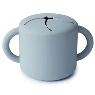 Kubki dla dzieci - Mushie Kubek Niewysypek na Przekąski Powder Blue - miniaturka - grafika 1