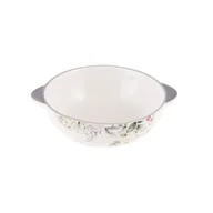 Miski i półmiski - Miska ceramiczna z motywem kwiatowym 270 ml biała - miniaturka - grafika 1