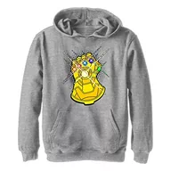 Rękawiczki - Marvel Avengers Classic Bluza z kapturem dla chłopców, złoty kolor rękawiczki, sportowy wrzosowiec, S, sportowy wrzos, S - miniaturka - grafika 1