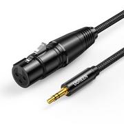 Kable - UGREEN Kabel AV182 Kabel XLR do jack 3.5mm AUX 1m czarny 20763 - miniaturka - grafika 1