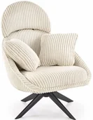 Fotele - Fotel nowoczesny wypoczynkowy kremowy Z2-M49 - miniaturka - grafika 1