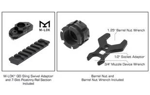 UTG - Łoże AR15 Super Slim SD Free Float - 14'' - M-LOK - MTU046XLM - Osprzęt do wiatrówek - miniaturka - grafika 3