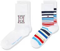 Skarpetki damskie - Tommy Hilfiger Unisex Classic Sock dziecięce skarpety (4 sztuki), biały, 27-30 - miniaturka - grafika 1
