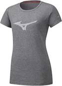 Koszulki i topy damskie - Mizuno Mizuno damska koszulka Heritage Rb Szary Melanż XL 5054698642467 - miniaturka - grafika 1