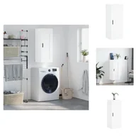 Szafki do salonu - vidaXL Szafka ścienna biała 34,5x34x90 cm materiał drewnopochodny - Kredensy - miniaturka - grafika 1