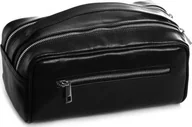 Kosmetyczki, organizery i kuferki - POLSKA SKÓRZANA KOSMETYCZKA SOLOME CZARNA - miniaturka - grafika 1
