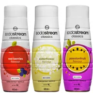 Syropy i koncentraty owocowe - 3x Syrop do SodaStream Red Berries Zero 440ml + Elderflower Zero 440ml + Passionfruit Zero 440ml - miniaturka - grafika 1