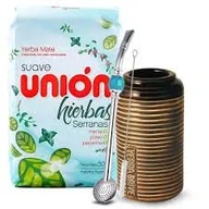 Yerba Mate - Zestaw Startowy do Yerba Mate Union Hierbas Serranas + Matero Bombilla - miniaturka - grafika 1