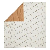 Maty piankowe - Nuuroo mata do zabawy 120x120 cm dwustronna BIO bawełna FLOWER BEE - miniaturka - grafika 1