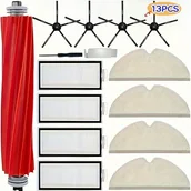 Inne - TEMU Zestaw akcesoriów do Xiaomi Q7/ Q7+/ Q7 Max+ - 1 miotełka, 4 wysokowydajne filtry, 4 boczne miotełki, 4 ściereczki do mopowania - Plastikowy i - miniaturka - grafika 1