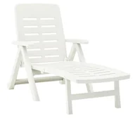 Leżaki ogrodowe - Elior Biały rozkładany leżak ogrodowy T3-M96 - miniaturka - grafika 1