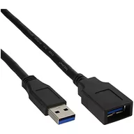 Kable USB - InLine Kabel USB USB 3.0 A/A 0.5m Czarny 35605 - miniaturka - grafika 1