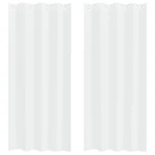 Zasłony - vidaXL Zasłony z zasłonami 2 pcs Biały 140 x 225 cm Poliester - miniaturka - grafika 1