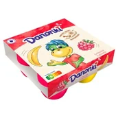 Kefiry, jogurty, maślanki - Danone Danonki Serek brzoskwinia-gruszka jagoda 360 g (4 x 90 g) - miniaturka - grafika 1