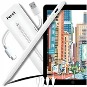 Akcesoria do tabletów i e-booków - Rysik Pencil Pen Do Apple Tableta Ipad Air Pro Mini Stylus 2 Gen 4 Końcówki - miniaturka - grafika 1