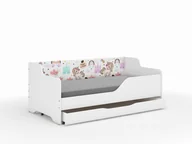 Łóżeczka i kojce - Łóżko dziecięce LILU 160x80 JEDNOROŻEC RAINBOW - oparcie - miniaturka - grafika 1