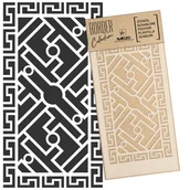 Szablony malarskie - szablon malarski border - bordiura // CHIŃSKA BALUSTRADA #2 - Rozmiar L (45x95 cm) - miniaturka - grafika 1