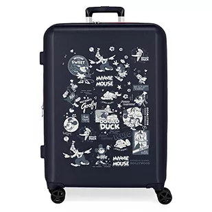 Disney 100 Special Shine Mickey Comic Walizka średniej wielkości 48x70x26 cms Twarde mocowanie ABS Wbudowany 81L 3,98 kg 4 koła Podwójne, niebieski, Talla única, średnia walizka - Walizki - miniaturka - grafika 1