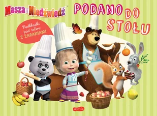 Harperkids Podano do stołu. Podkładki pod talerz z zadaniami. Masza i Niedźwiedź praca zbiorowa - Książki edukacyjne - miniaturka - grafika 2