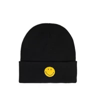 Półbuty damskie - Cropp - Czarna czapka beanie z naszywką Smiley® - Czarny - miniaturka - grafika 1