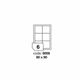 Etykiety samoprzylepne i bloki etykiet - Samolepicí etikety 90 x 90 mm, 6 etiket, A4, 100 listů eco - miniaturka - grafika 1