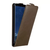 Etui i futerały do telefonów - Pokrowiec Do Samsung Galaxy S8 PLUS w Etui BRĄZOWA KAWA  Flip Case Cover Obudowa Ochronny Cadorabo - miniaturka - grafika 1