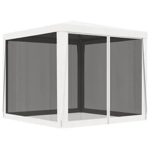 vidaXL Namiot imprezowy z 4 siatkowymi ściankami, 2,5x2,5 m, biały - Pawilony ogrodowe - miniaturka - grafika 1