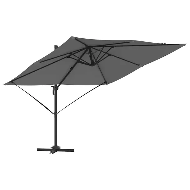 Parasol Roma antracytowy prostokątny 286 x 285 x 265 cm