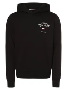 Tommy Hilfiger Męska bluza z kapturem Mężczyźni czarny jednolity, S - Bluzy męskie - miniaturka - grafika 1