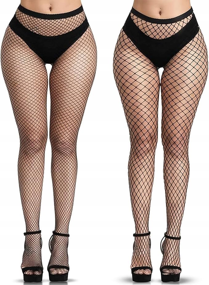 2X KABARETKI RAJSTOPY SIATKOWE GOTH FISHNET PUNK PREZENT DLA DZIEWCZYNY
