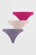 Majtki damskie - Guess brazyliany 3-pack kolor różowy - miniaturka - grafika 1
