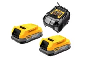 Akumulatory do elektronarzędzi - DeWalt DCB1102E2-QW zestaw zasilający 18V 2x1,7Ah Li-Ion PowerStack z ładowarką DCB1102 w kartonie - miniaturka - grafika 1
