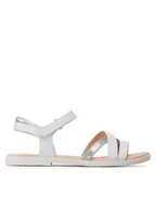 Buty dla dziewczynek - Geox Sandały J Sandal Karly Girl J5235D00254C1000 D Biały - miniaturka - grafika 1