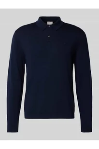 Sweter z dzianiny z kołnierzykiem polo - CK Calvin Klein - Swetry męskie - miniaturka - grafika 1