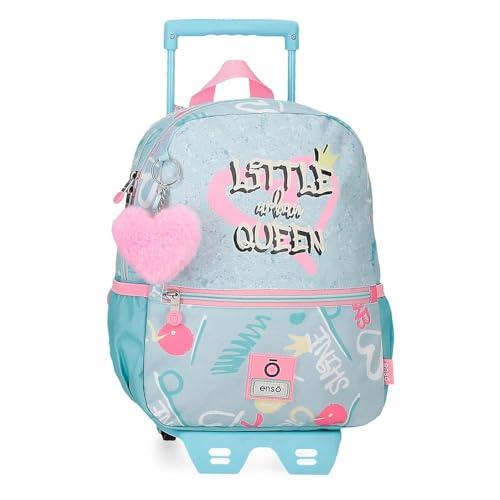 Enso Little Urban Queen Plecak przedszkolny z wózkiem Niebieski 25x32x12 cm Poliester, Niebieski, 25x32x12 cms, Plecak turystyczny