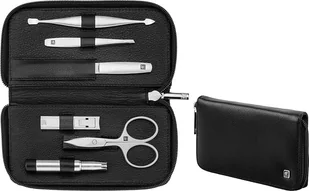 Akcesoria do manicure Twinox czarne w skórzanym etui 6 el. - Akcesoria do paznokci - miniaturka - grafika 1