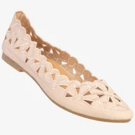 Baleriny - Baleriny Damskie Ekoskóra Buty Eleganckie Różowe DD2008-6 Różowy 40 - miniaturka - grafika 1