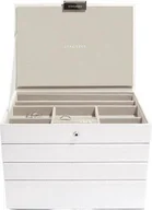 Pudełka i szkatułki - Szkatułka na biżuterię Stackers poczwórna classic biała - miniaturka - grafika 1