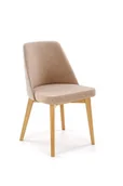 Krzesła - Flavio 1 krzesło tapicerowane tkanina do wyboru dąb miodowy - miniaturka - grafika 1