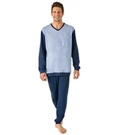 Spodenki damskie - Damart - Zestaw piżamowy z długim rękawem + szorty z czystej bawełny czesanej, granatowy, XL - miniaturka - grafika 1