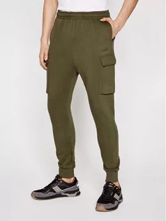 Spodnie męskie - Sprandi Spodnie dresowe SS21-SPM002 Zielony Regular Fit - grafika 1