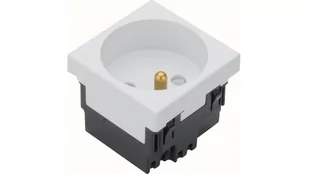 Hager polo tehalit.GB-EG Gniazdo z/u 33st pojedyncze 45x45mm bezhalogenowe biały EER1339010 EER1339010 - Kanały kablowe - miniaturka - grafika 1