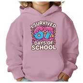 Bluzy dla dziewczynek - BLUZA DZIECIĘCA Z KAPTUREM 67 SIX SEVEN SZKOŁA 122-128 DLA DZIECKA PREZENT - miniaturka - grafika 1