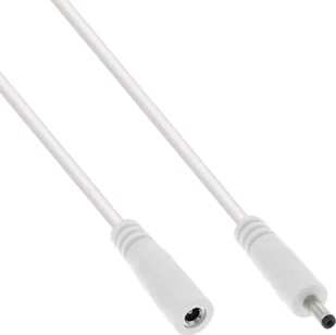 Kabel zasilający InLine InLine® DC extension cable, DC plug male/female 3.5x1.35mm, AWG 18, white, 2m - Kable - miniaturka - grafika 1