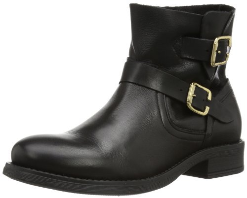 PIECES IZA LEATHER SPRING 17053985 damskie kozaki, czarny - czarny Black - 38 EU