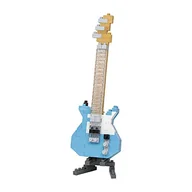 Instrumenty smyczkowe - nanoblock - NBC-346 - Electric Gitara Pastelowa Niebieska Wielokolorowy - miniaturka - grafika 1